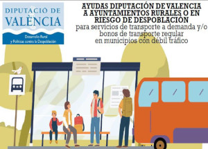 Ayudas de la Diputacin de Valencia a ayuntamiento rurales o en riesgo de despoblamiento para servicios de transporte