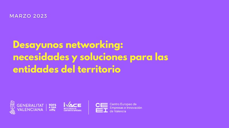 Presentacin Desayunos networking: necesidades y soluciones para las entidades del territorio