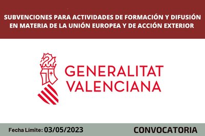 Subvenciones a la formación y difusión en materia de la Unión Europea y de acción exterior