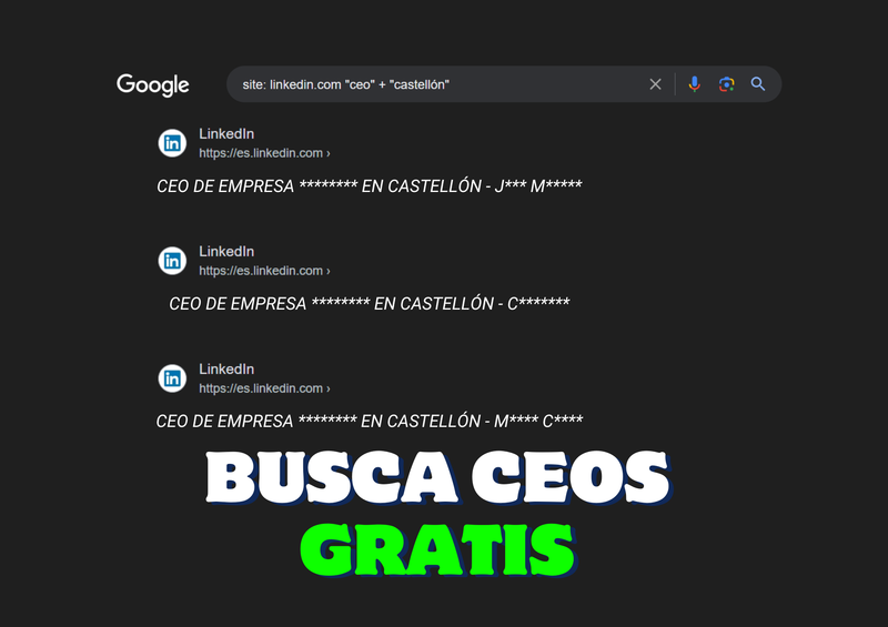 Encuentra CEOs gratis con este truco