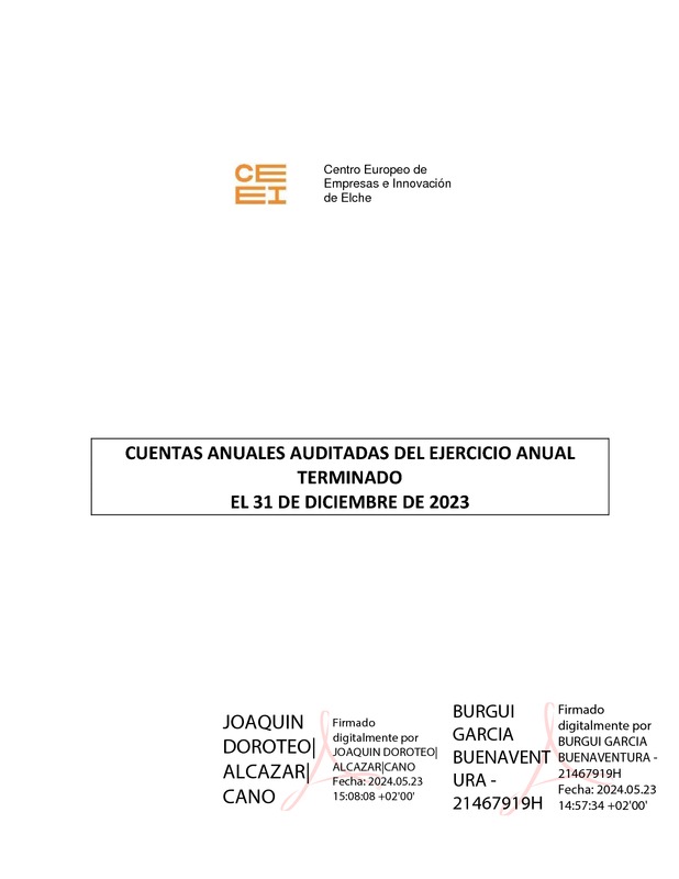 Cuentas anuales e informes de auditoras 2023