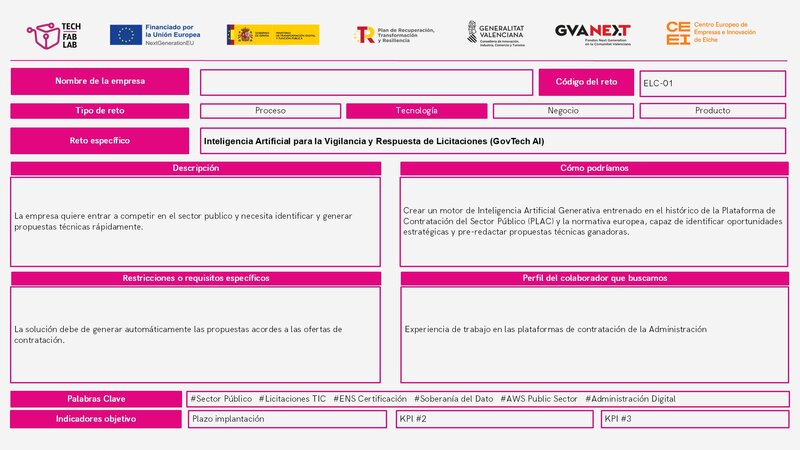 [Reto Spin-Off] - Inteligencia Artificial para la Vigilancia y Respuesta de Licitaciones (GovTech AI)
