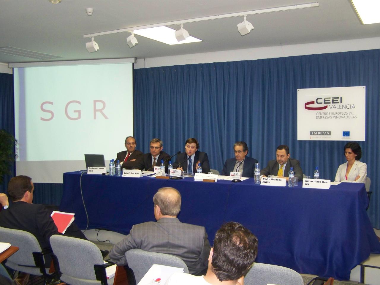 Mesa ponentes foro de financiacin 2008 CEEI Valencia