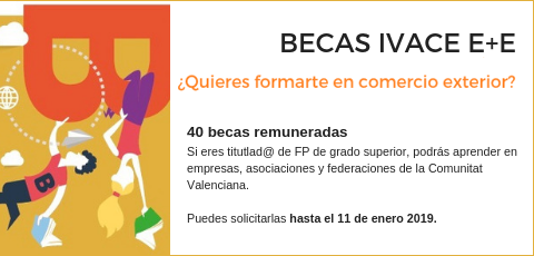Becas IVACE E+E - Exportación y empleo 2019