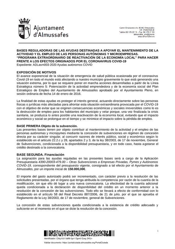 Bases reguladoras