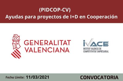 Bases ayudas Programa de I+D en cooperaci�n (PIDCOP-CV)