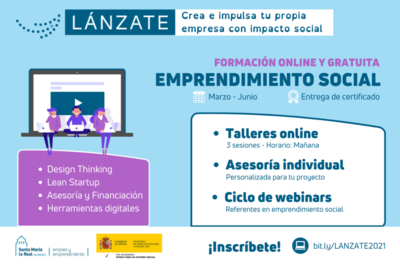 Formación online: “LÁNZATE, Crea e impulsa tu propia empresa con impacto social”